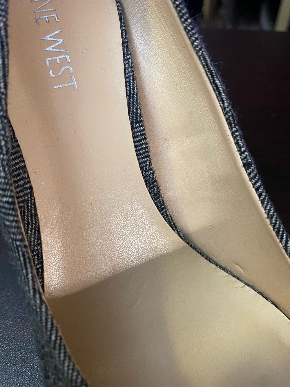 Nine West Women's Gray Herringbone Pointed-Toe Heels - Picture 9 of 9